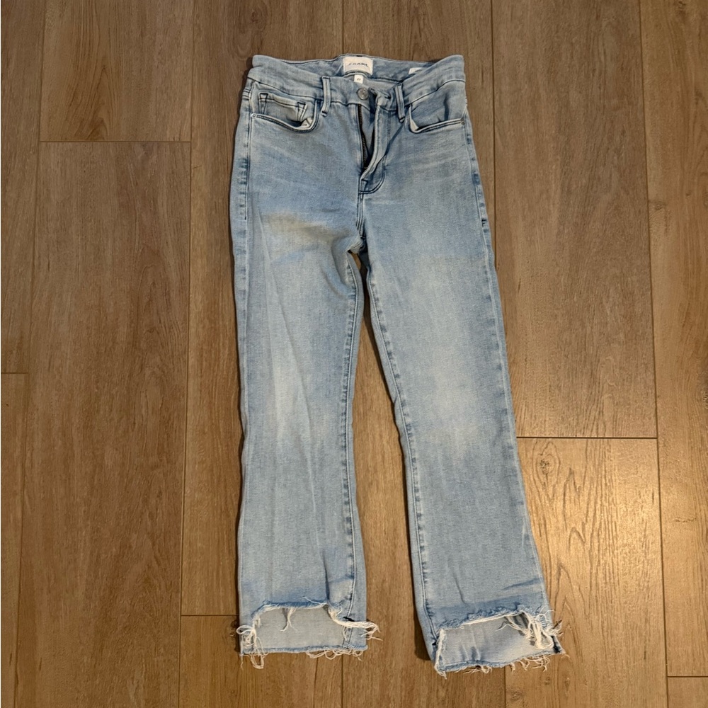 Frame Denim Light Blue Cropped Jeans
